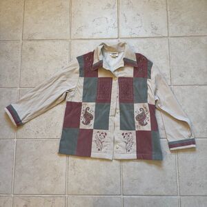 VTG 1990s G.W. Division of Graff Patchwork Embroidered Jacket M